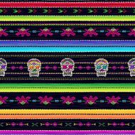 Seamless mexican pattern with Catrina`s skull