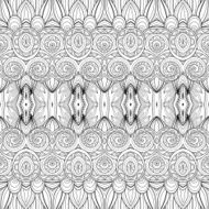 Vector Seamless Abstract Black and White Tribal Pattern N102