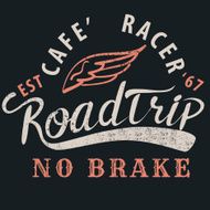 cafe racer roadtrip typographic for t-shirt tee design poster ve