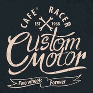 custom motor typographic for t-shirt tee design poster vector il