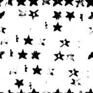 Doodle hand drawn grunge star vector endless pattern