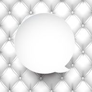 Paper white round speech bubble