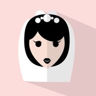 Bride flat icon