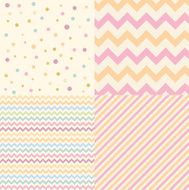 Geometric chevron pattern set