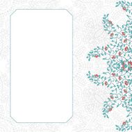 Floral swirl card template design N2