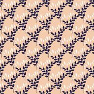 seamless pattern with blue plants
