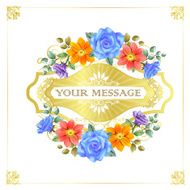 gorgeous floral cards with golden frames