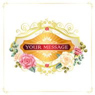 gorgeous floral cards with golden frames N2