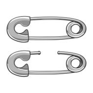 Safety pin vector illustration