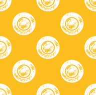 White Water Bubble Pattern on Yellow Background