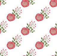 Seamless background with red roses on a white N2