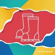 Rain boots line icon N5