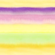 Wet watercolor seamless pattern with color blurred stripes