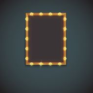 Frame with electric bulbs