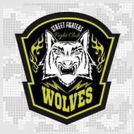 Wolves - military label badges and design elements
