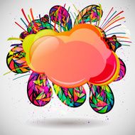 Abstract background with colorful mosaic design elements