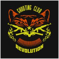 Shooting Club - emblem with crossed guns and tiger head N2