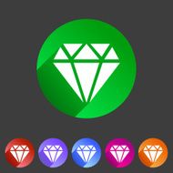 Diamond icon flat web sign symbol logo label