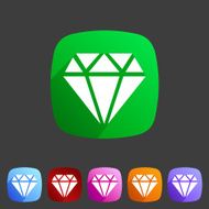 Diamond icon flat web sign symbol logo label N2