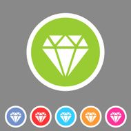 Diamond icon flat web sign symbol logo label N3