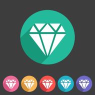 Diamond icon flat web sign symbol logo label N4