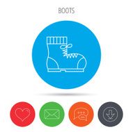 Boot icon Hiking or work shoe sign N3