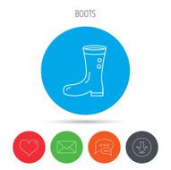 Boots icon Garden rubber shoes sign