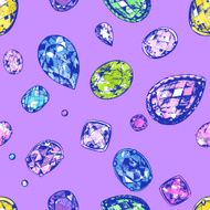 Hand drawn precious stones