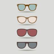 set of glasses in the style hipster