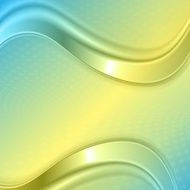 Blue and yellow waves background