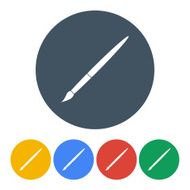 set brush icons on a white background vector illustration