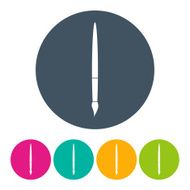 set brush icons on a white background vector illustration N2
