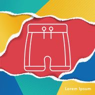 swim suit line icon N7