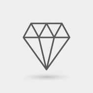 jewel thin line icon