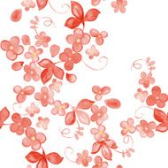 Watercolor floral seamless pattern Vector illustration