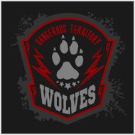 Wolves - military label badges and design elements N3