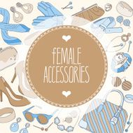 Vector frame for stores with accessories Vector Illustration
