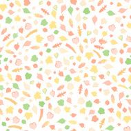 Seamless pattern with colored autumn leaves