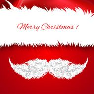 Vector Santa Claus hat and mustache Icon Greeting Card N2