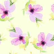 Seamless pattern with flowers watercolor Gentle colors Female N4