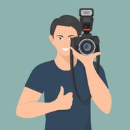 Photographer Flat Illustration