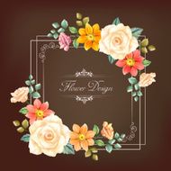 gorgeous floral cards design template N2