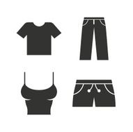 Clothes signs T-shirt and pants with shorts N5