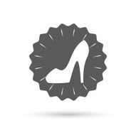 Women&#039;s shoe sign icon High heels