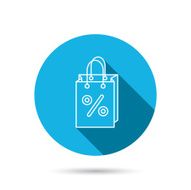Shopping bag icon Sale and discounts sign N8