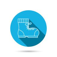 Boot icon Hiking or work shoe sign N5