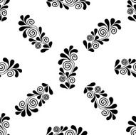 Seamless white background with black pattern N3