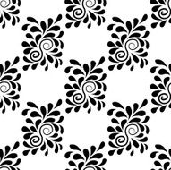 Seamless white background with black pattern N4
