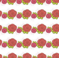 Seamless background with red roses on a white N5