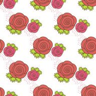Seamless background with red roses on a white N6